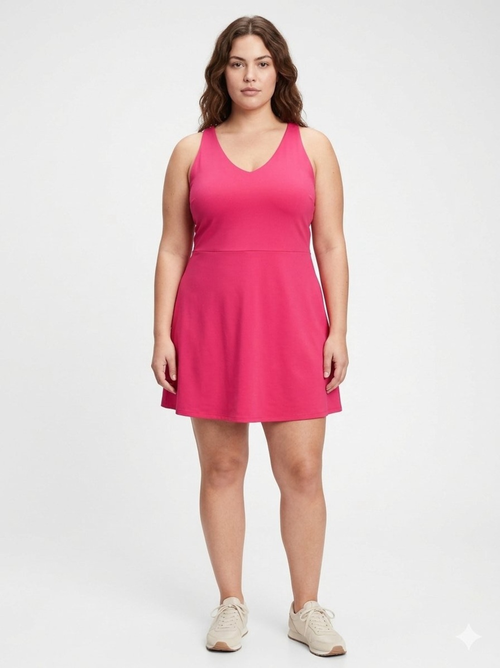 GapFit Active Workout Dress Pink V-Neck Built-In Shorts Size XXL